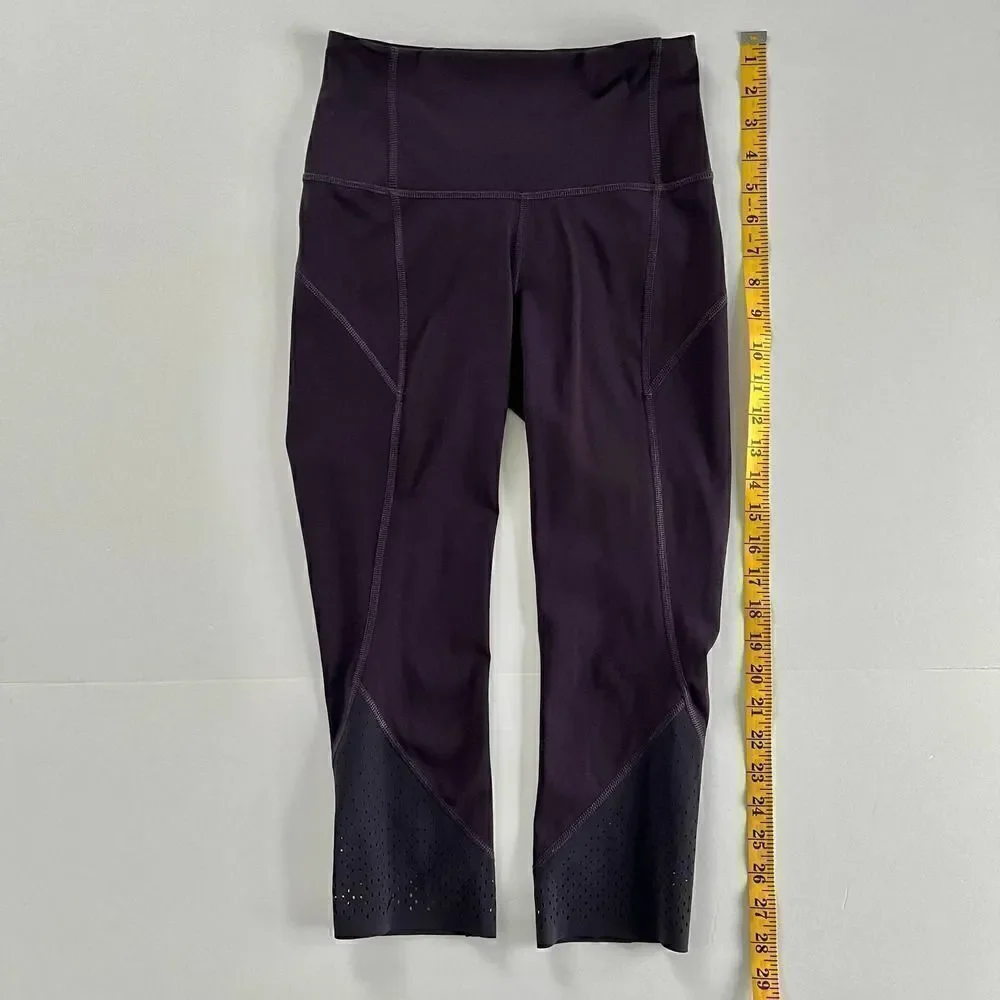Lululemon Black Grape Purple Anew Crop Luxtreme Legging Size 4 EUC